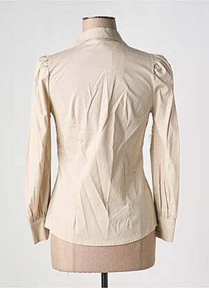 Chemisier coupe cintrée manches longues beige STUDIO PARISIEN femme