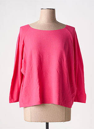 Pull col rond manches longues rose MOLLY BRACKEN femme