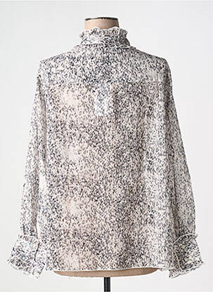 Blouse imprimé fantaisie manches longues beige MOLLY BRACKEN femme