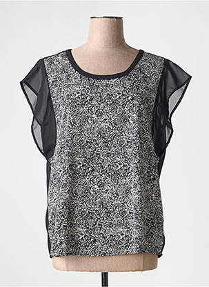 Top imprimé fantaisie sans manche noir BEST MOUNTAIN femme
