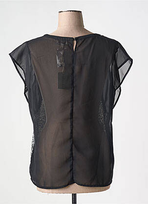 Top tissage crêpe sans manche noir BEST MOUNTAIN femme