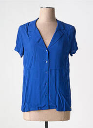 Chemisier manches courtes manches courtes bleu SURKANA femme