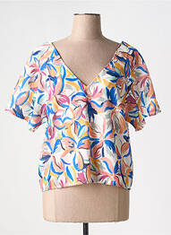 Top imprimé fantaisie manches courtes bleu MOLLY BRACKEN femme