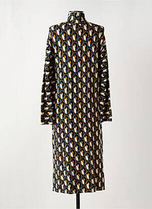Robe mi-longue manches longues manches longues noir SURKANA femme