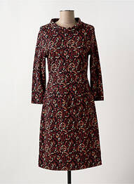 Robe mi-longue imprimé fleurs manches 3/4 noir WHITE STUFF femme