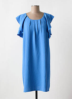 Robe mi-longue manches courtes manches courtes bleu MOLLY BRACKEN femme