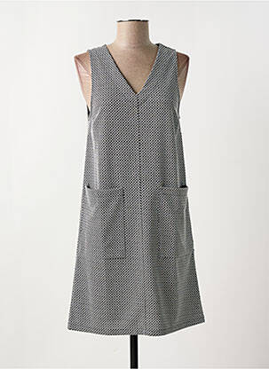 Robe mi-longue imprimé fantaisie sans manche noir SEE THE MOON femme