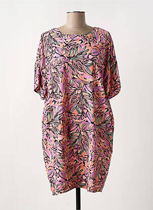 Robe courte coupe fluide manches courtes rose MOLLY BRACKEN femme