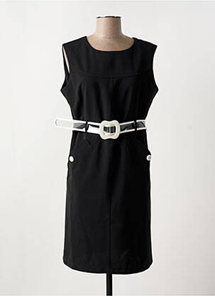 Robe mi-longue sans manche sans manche noir HIPPOCAMPE femme