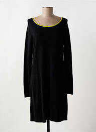 Robe pull coupe droite manches longues noir SURKANA femme