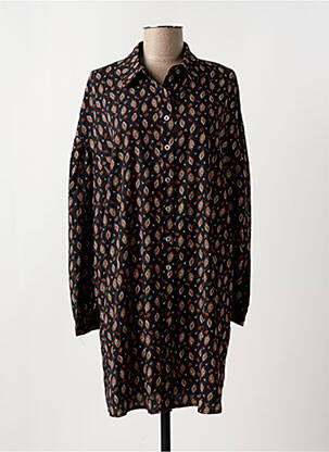 Robe courte manches longues manches longues noir MOLLY BRACKEN femme