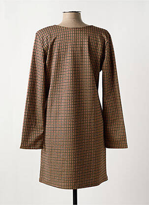 Robe mi-longue manches longues manches longues marron IMPAQT femme