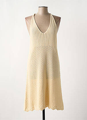 Robe de plage coupe cintrée beige MOLLY BRACKEN femme