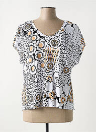 T-shirt imprimé fantaisie manches courtes blanc SURKANA femme