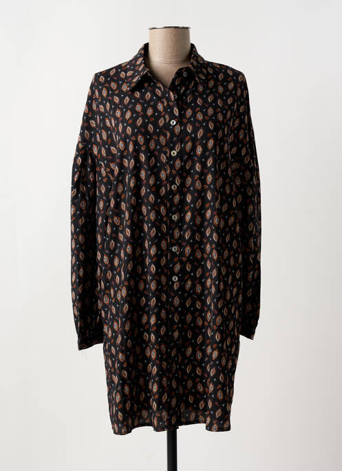 Robe courte manches longues manches longues noir MOLLY BRACKEN femme