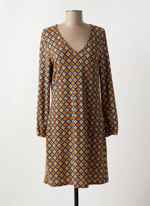 Robe mi-longue orange MD'M pour femme