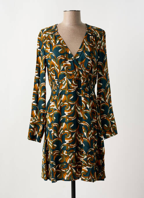 Robe mi-longue vert ANGE pour femme