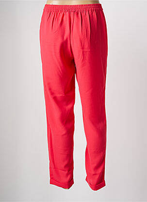 Pantalon droit tissage popeline taille normale rose MD'M femme