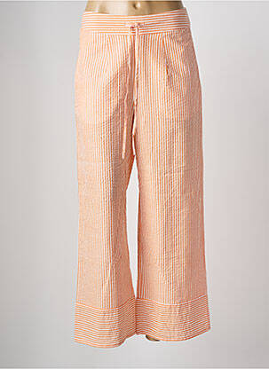 Pantalon large tissage crêpe taille normale orange MD'M femme