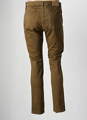 Pantalon slim tissage popeline taille normale marron IMPAQT femme