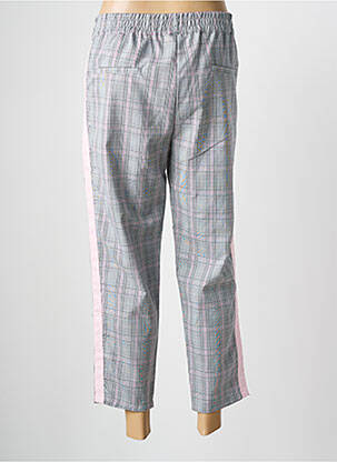Pantalon 7/8 tissage popeline taille normale gris LILI SIDONIO femme