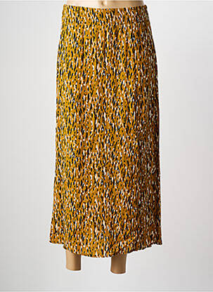 Jupe longue imprimé fantaisie jaune ANGE femme