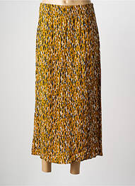 Jupe longue tissage crêpe jaune ANGE femme