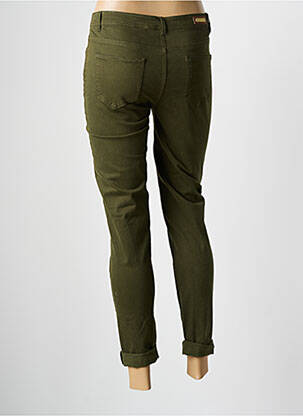 Pantalon slim tissage popeline taille normale vert BEST MOUNTAIN femme