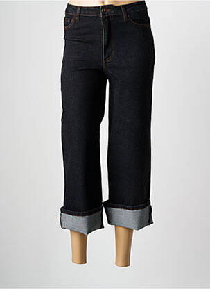 Pantacourt coupe droite taille normale bleu SURKANA femme