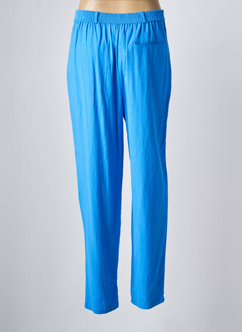 Pantalon droit tissage popeline taille normale bleu MOLLY BRACKEN femme