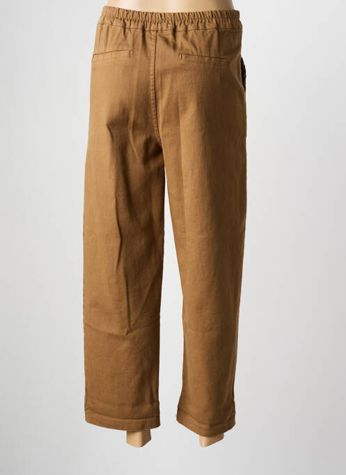 Pantalon droit stretch taille normale marron MARGOT femme