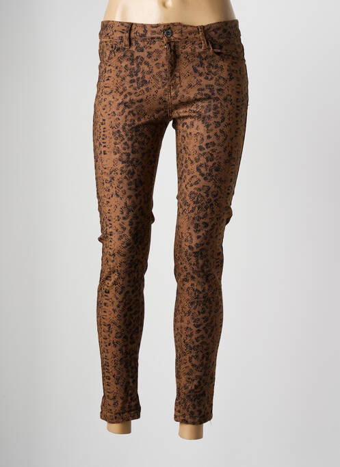 Pantalon slim marron ZAC & ZOE pour femme