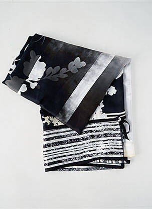Foulard effet matière satinée noir HIGH femme
