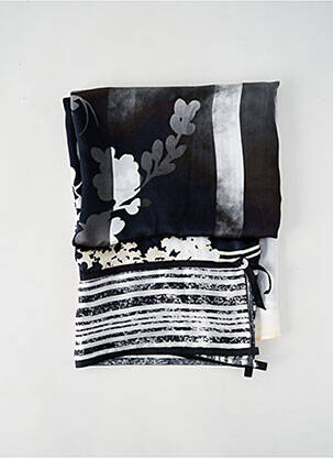 Foulard effet matière satinée noir HIGH femme
