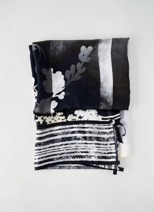 Foulard effet matière satinée noir HIGH femme