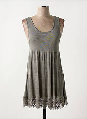Robe courte sans manche sans manche vert HIGH femme