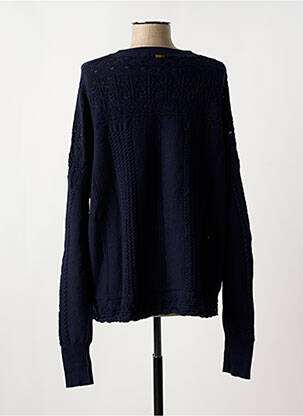 Pull stretch manches longues bleu HIGH femme