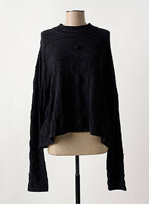 Pull stretch manches longues noir HIGH femme