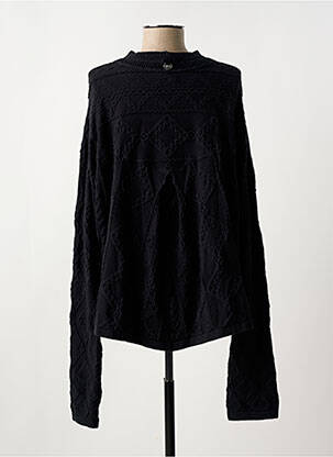 Pull stretch manches longues noir HIGH femme