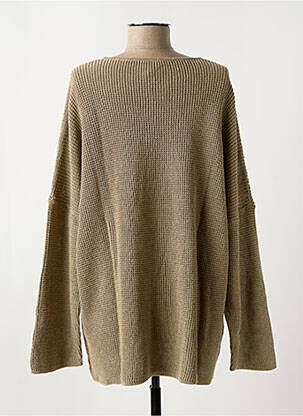 Pull tunique stretch manches longues marron CHACOK femme