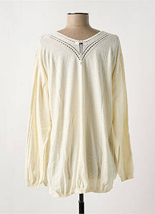 Pull col v manches longues beige HIGH femme