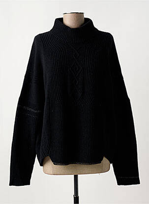 Pull stretch manches longues noir HIGH femme