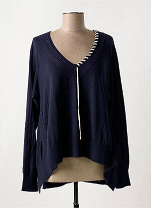 Pull col v manches longues bleu HIGH femme