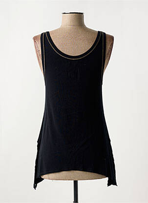 T-shirt stretch fines bretelles noir MARITHE & FRANCOIS GIRBAUD femme