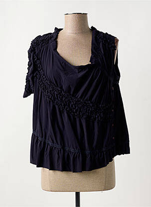 Blouse coupe fluide sans manche bleu HIGH femme