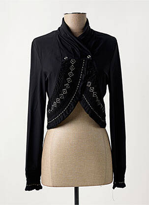 Boléro effet matière satinée noir HIGH femme