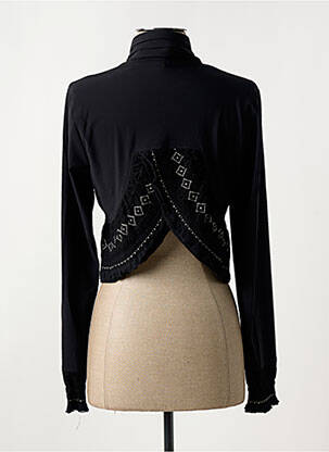 Boléro effet matière satinée noir HIGH femme