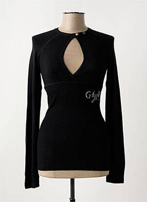Pull stretch manches longues noir GUESS BY MARCIANO femme