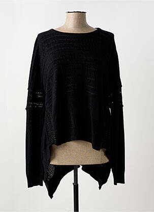Pull tunique stretch manches longues noir HIGH femme