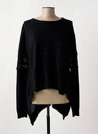 Pull tunique stretch manches longues noir HIGH femme